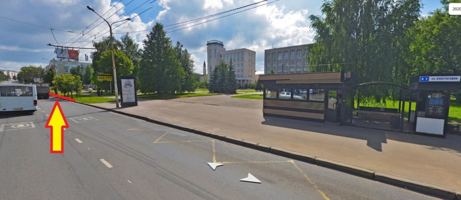 В Костроме остановка на площади Конституции переехала на новое место
