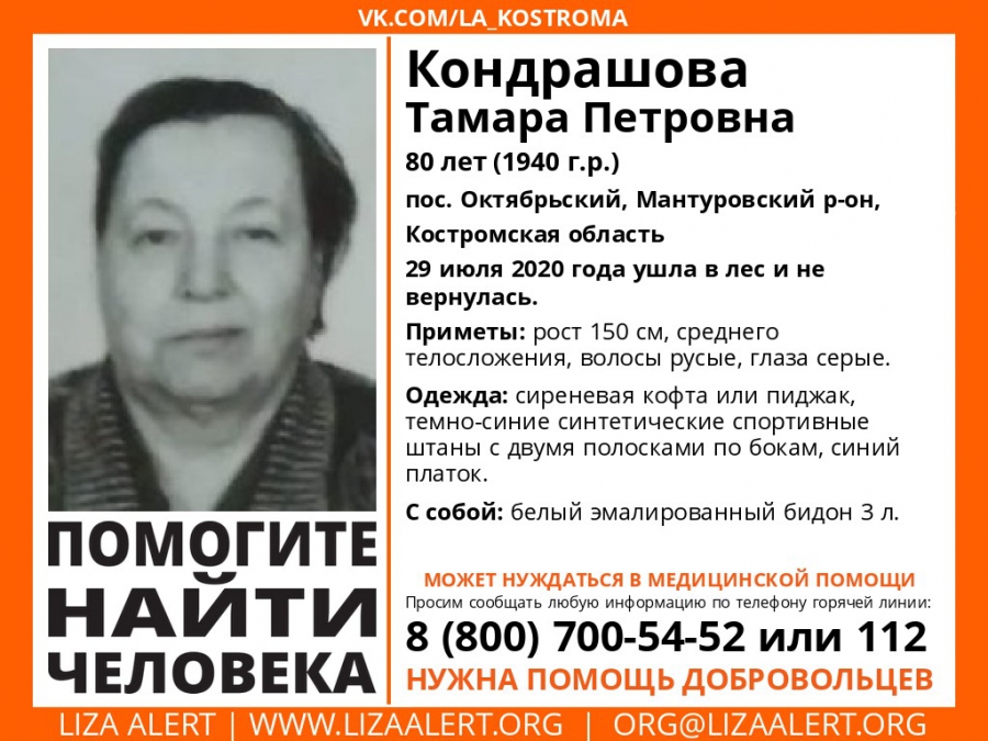 В лесу Мантуровского района третий день ищут пропавшую пенсионерку