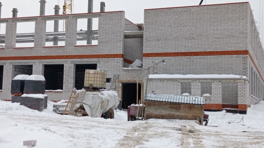 У будущей школы в Новом городе в Костроме начал появляться второй этаж