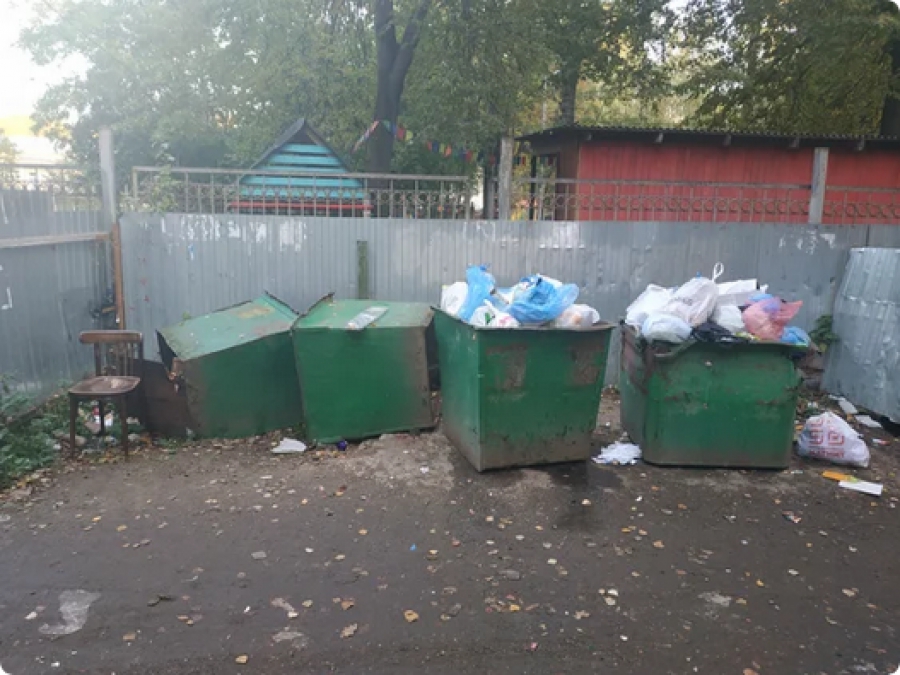 Жители Черноречья нашли виновного в разрушении мусорных контейнеров