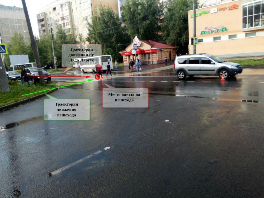 В Костроме водитель «Лады» не заметил и сбил девушку на пешеходном переходе
