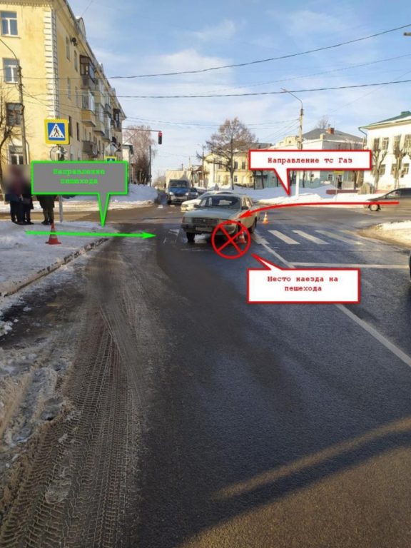 В Костроме водитель сбил пенсионерку на пешеходном переходе