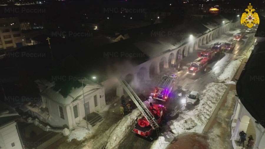В Костроме произошел пожар в Пряничных рядах (ФОТО)