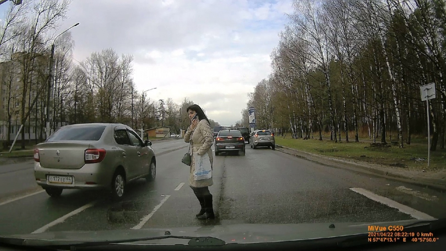 Костромской водитель вступился за пешехода (ВИДЕО)