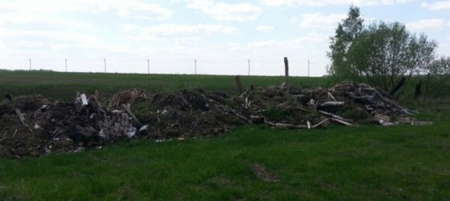 Плодородный участок земли под Костромой завалили мусором