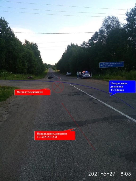 В Костромской области два байкера не поделили дорогу