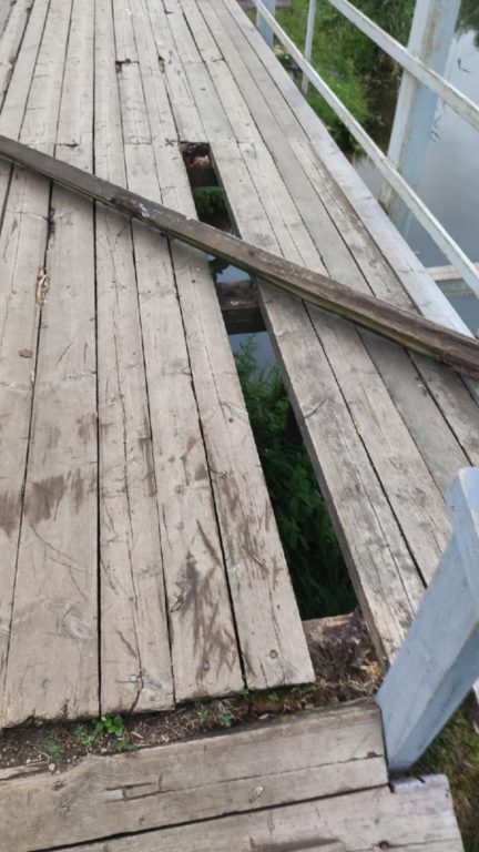 В популярном костромском парке появился опасный мост (ФОТО)