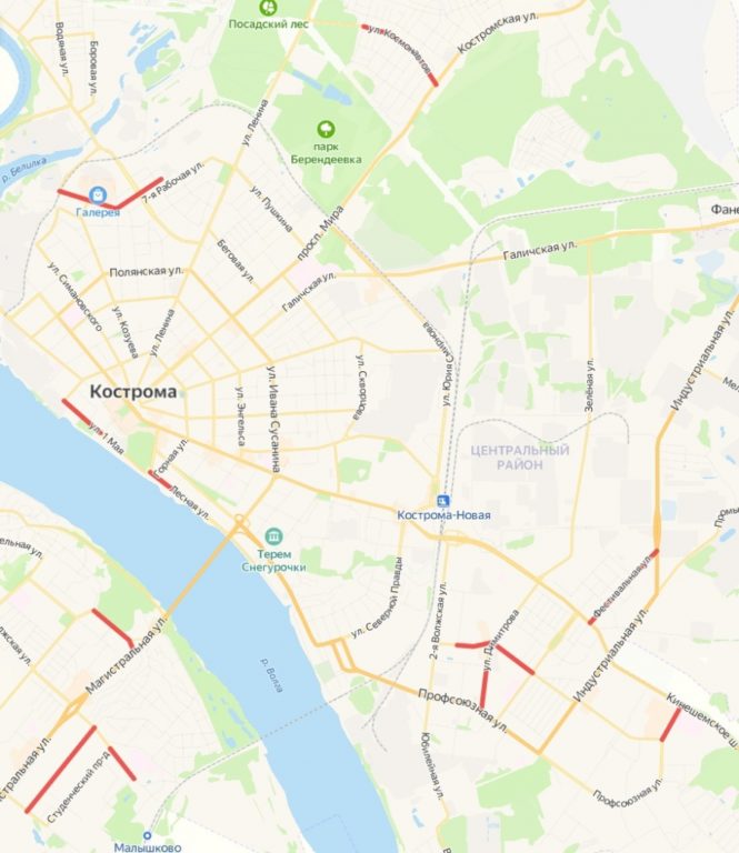 В Костроме в 2023 году отремонтируют всего около 7 километров городских дорог