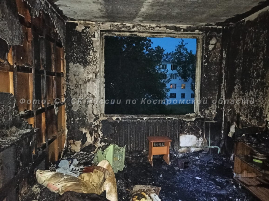 На страшном пожаре в Волгореченске погибла женщина