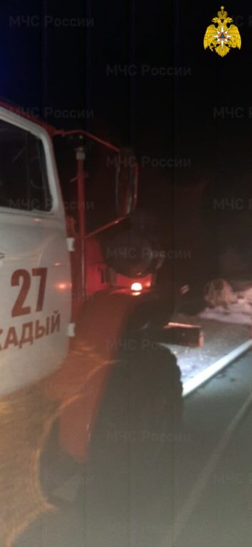 В Костромской области столкнулись и вспыхнули два автомобиля
