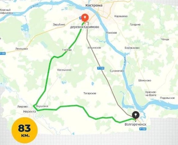 Чтобы объехать путепровод на трассе Кострома-Волгореченск придется сделать большой крюк