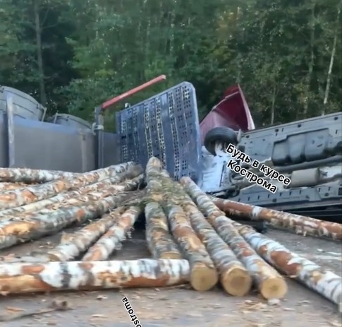 Смертельное ДТП с лесовозом произошло в Костромской области (ВИДЕО)