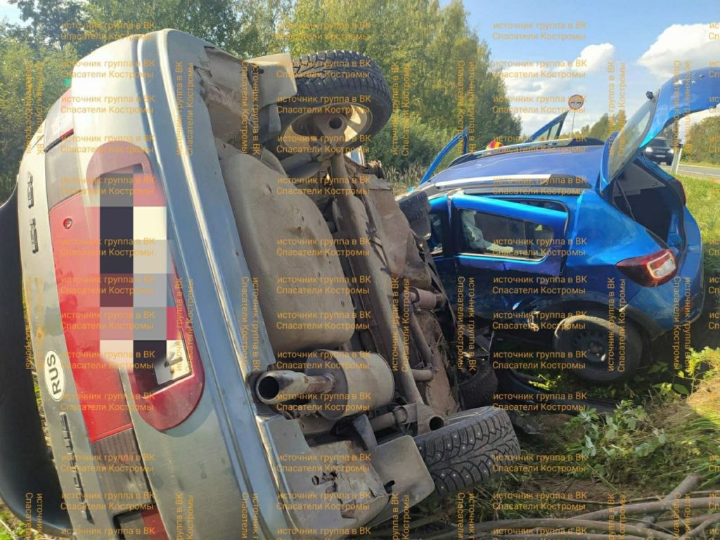 Семь взрослых и ребенок пострадали в ДТП на трассе Кострома — Красное-на-Волге