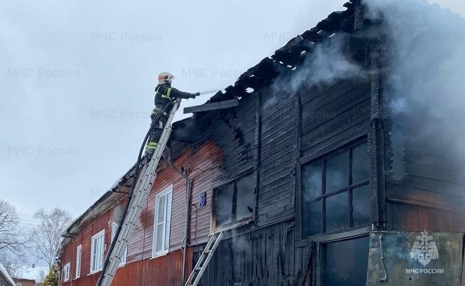 42-летняя женщина отравилась угарным газом во время пожара в Костромской области