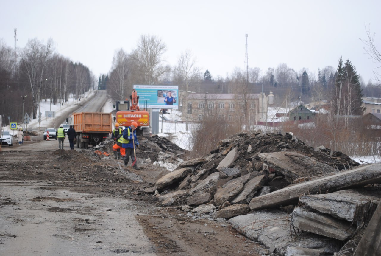 Капитальный ремонт моста начался на федеральной трассе в Костромской области