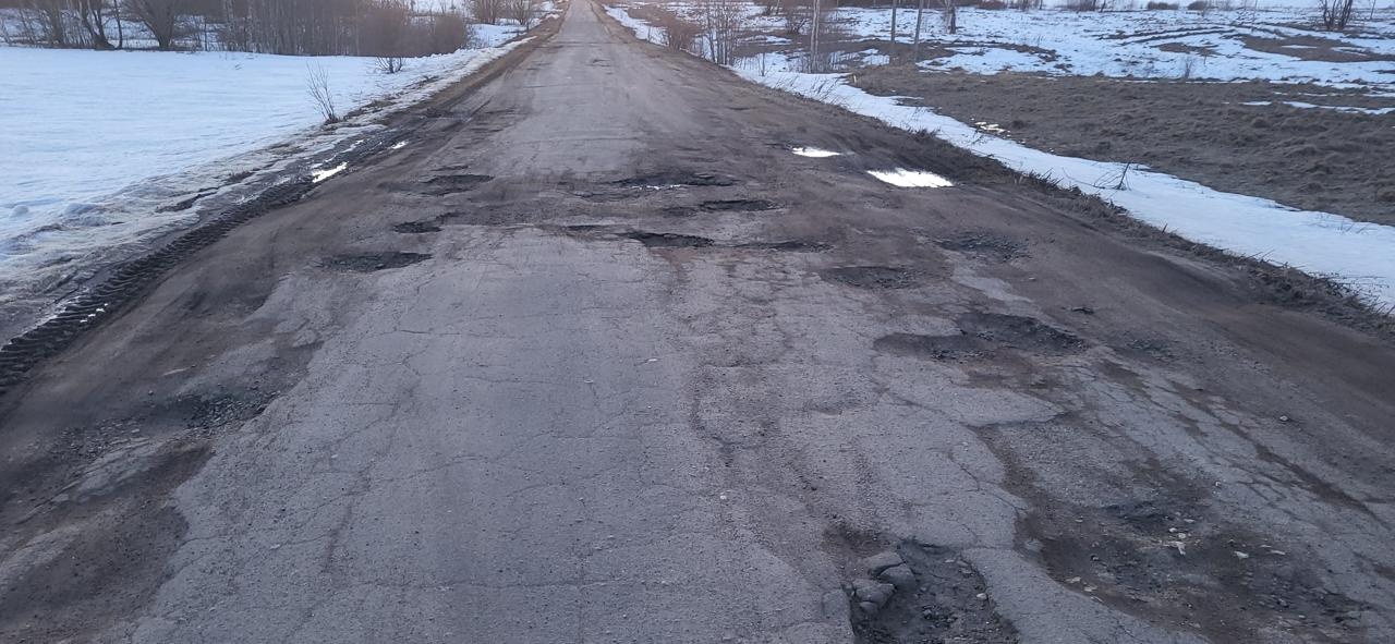 Разбитую дорогу до костромской деревни обещают отремонтировать в 2024 году