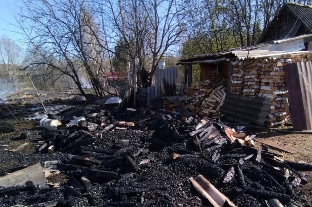 В Костромской области из-за нерадивого дачника сгорело 8 построек  (ВИДЕО)