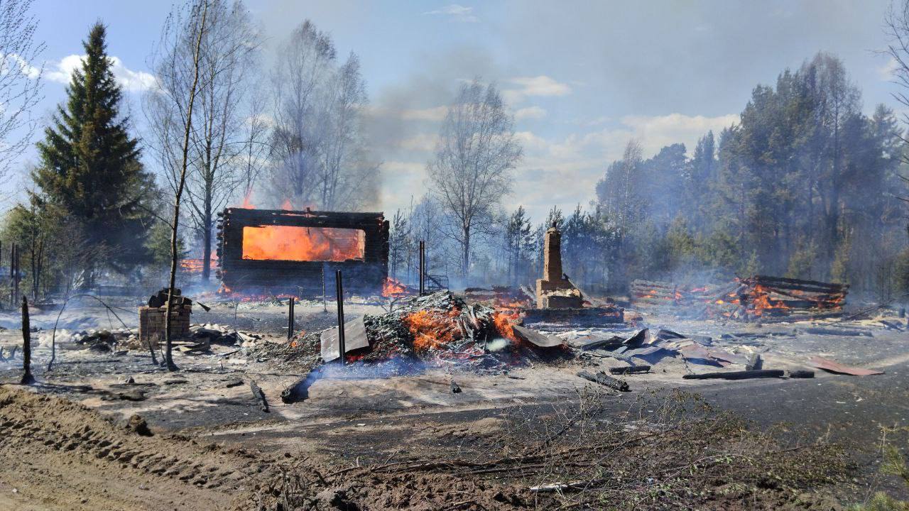 Страшный пожар в Костромской области уничтожил часть поселка (ФОТО и ВИДЕО)