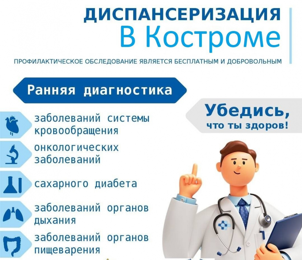 Костромичи могут бесплатно проверить свое здоровье