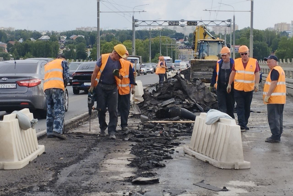 На мосту через Волгу в Костроме будут менять гидроизоляционный слой