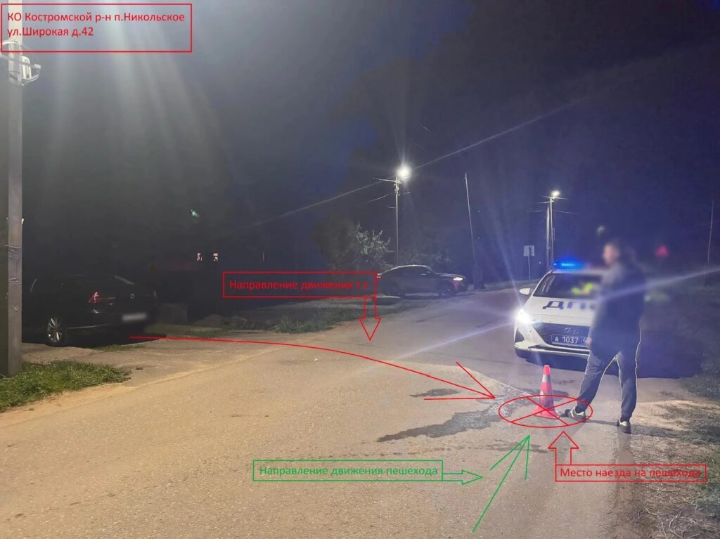 Автоледи задним ходом сбила мужчину в костромском поселке